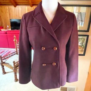MICHEAL KORS Plum Burgundy Maroon Peacoat – 4
